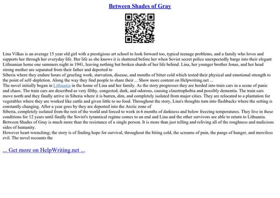 Between Shades Of Gray