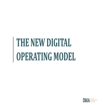 The new digital operating model