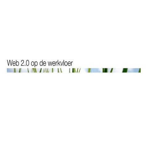 Web 2.0 op het werk