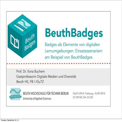 Einsatzszenarien von Open Badges am Beispiel von BeuthBadges