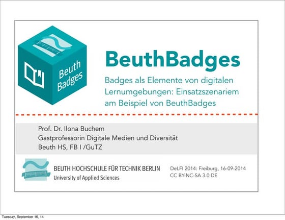 Einsatzszenarien von Open Badges am Beispiel von BeuthBadges