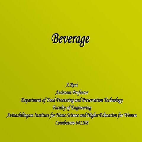 Beverage technology