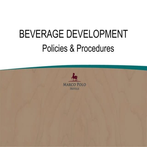 Beverage trends and Beverage Operations