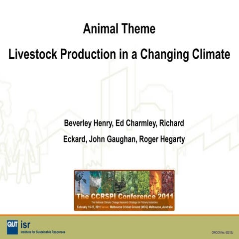 Livestock production in a changing climate - Beverley Henry