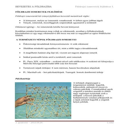 Bevezetés a földrajzba - 1. gyakorlat