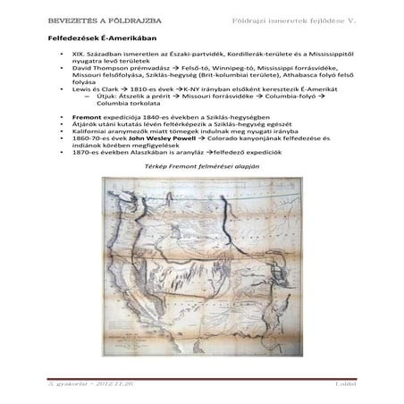 Bevezetés a földrajzba 2012.11.26. 5.gyakorlat