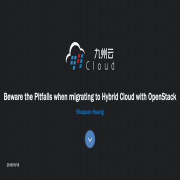 Beware the pitfalls when migrating to hybrid cloud with openstack