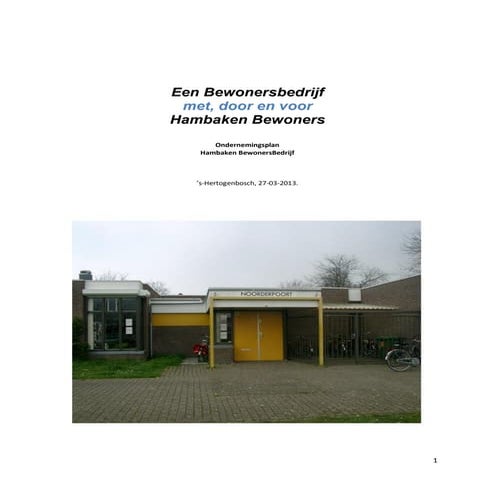 Bewonersbedrijf na tekening