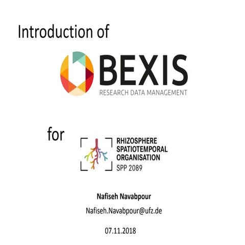 Bexis2 introduction for spp2089