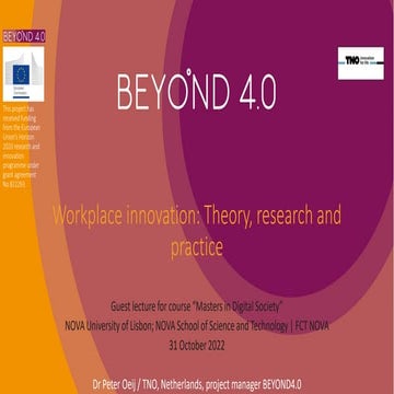 Workplace Innovation : Theory, Research And Practice – GMDJ