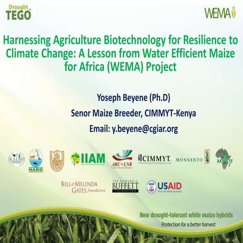 " Harnessing agricultural biotechnology for resilience to climate change: A l...