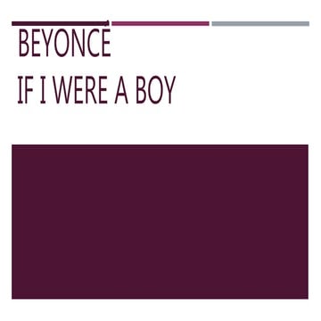Beyoncé if i were a boy