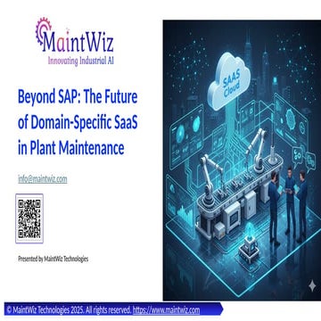 Beyond SAP: Domain-Specific SaaS for Maintenance 4.0 | MaintWiz CMMS