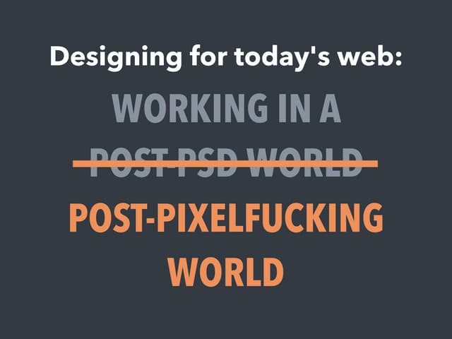 Designing for Today's Web