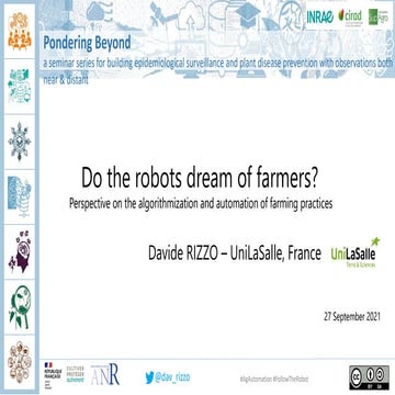 Do the robots dream of farmers? Future perspective of the algorithmization an...