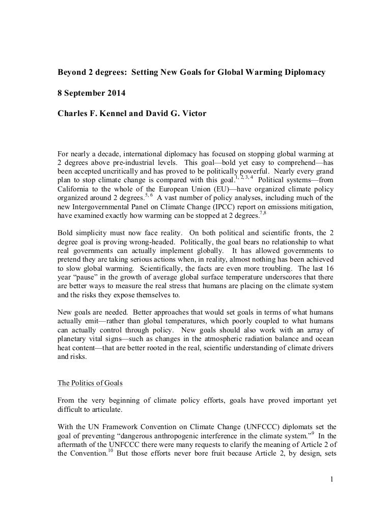 Research papers on global warming