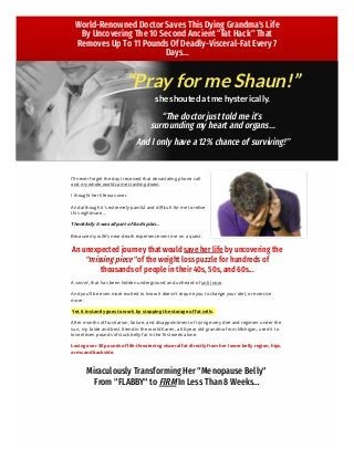 How Burn Off Fat- Doctors' Proven Weight Secret #1