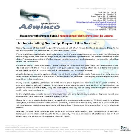 Understanding Security Beyond The Basics Pdf