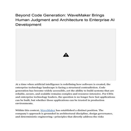 Beyond Code Generation_ WaveMaker Brings Human Judgment and ...