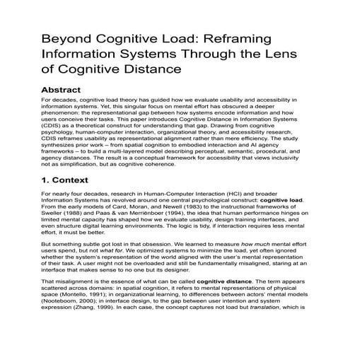 Beyond Cognitive Load_ Reframing Information Systems Through the Lens of Cognitive Distance.pdf