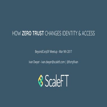 How Zero Trust Changes Identity & Access