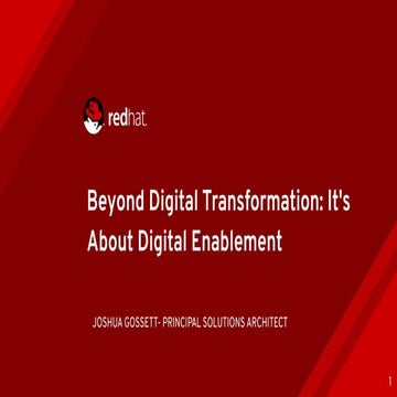 Accelerating Digital Transformation:  It's About Digital Enablement