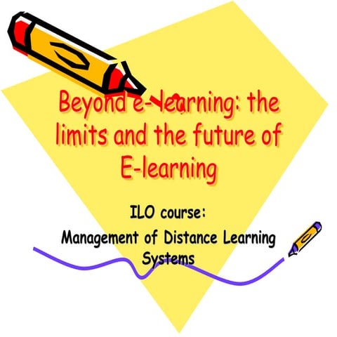 Management of Distance Learning Systems in China - Beyond elearning