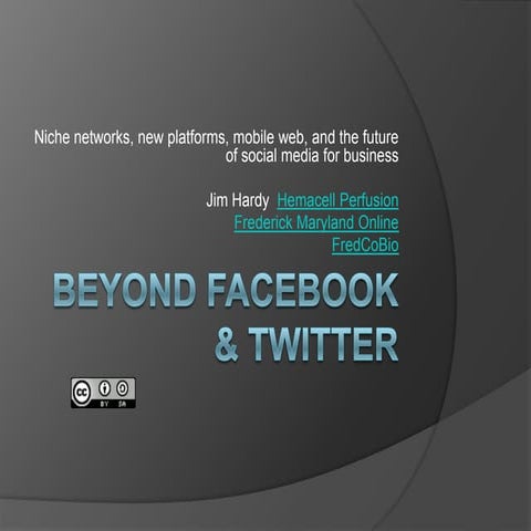 Beyond Facebook & Twitter