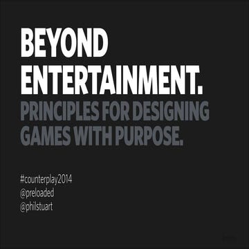 Beyond fun - Principles for designing games with purpose 