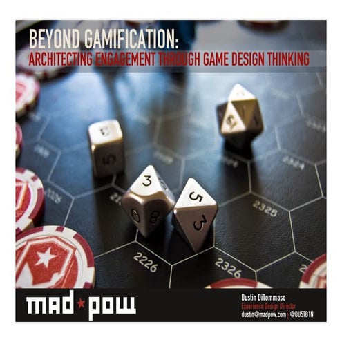 Beyond Gamification: Architecting Engagement Through Game Design Thinking