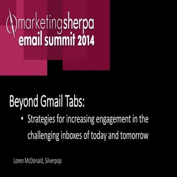 Beyond gmail tabs increasing email marketing engagement silverpop