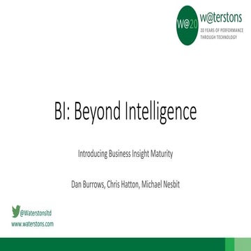 BI: Beyond Intelligence