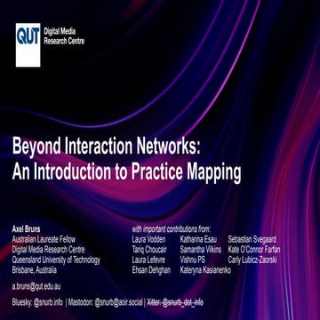 Beyond Interaction Networks: An Introduction to Practice Mapping
