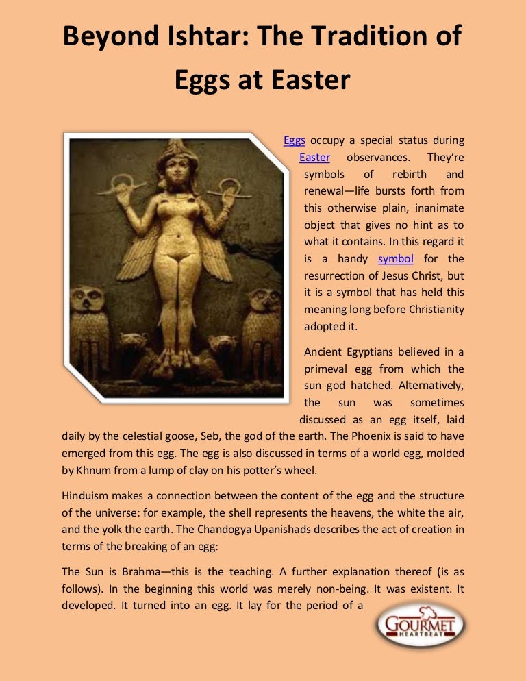 Beyond ishtar the tradition of eggs at easter