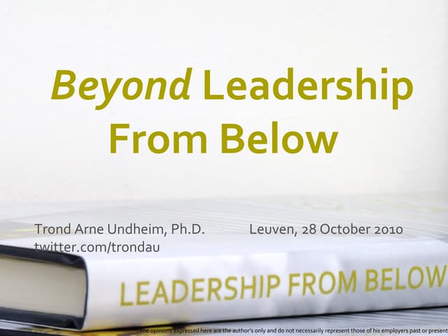 Beyond Leadership From Below