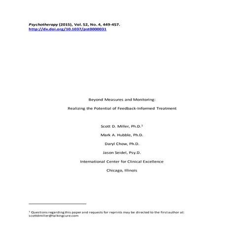 Child Outcome Rating Scale (CORS) | PDF
