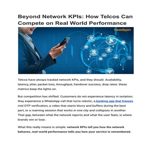 Beyond Network KPIs_ How Telcos Can Compete on Real World Performance | PDF
