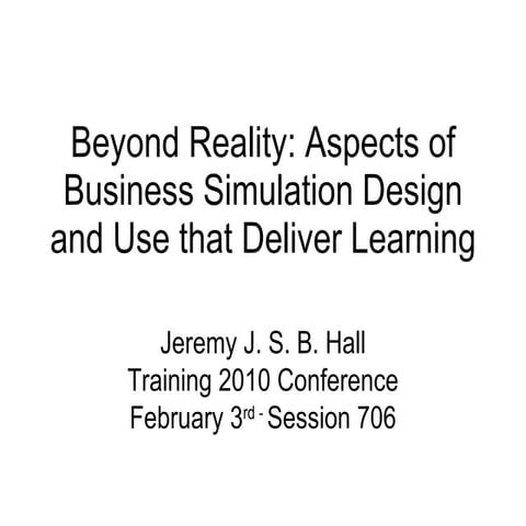 Beyond reality training