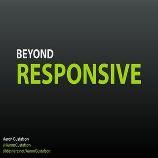 Beyond Responsive [Web Design Day]
