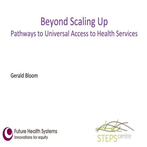 Beyond scaling up Bloom at the Global Symposium