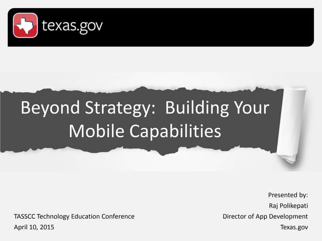 Beyond Strategy: Building Your Mobile Capabilities