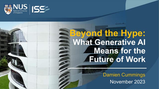 Beyond the Hype: What Generative AI Means for the Future of Work - Damien Cum...