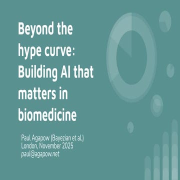 Beyond the hype curve: building AI that matters in biomedicine