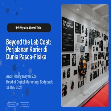 Beyond the Lab Coat - Perjalanan Karier di Dunia Pasca-Fisika S1 | PDF