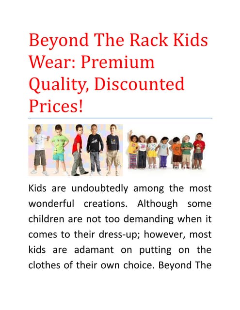 Beyond The Rack presentations