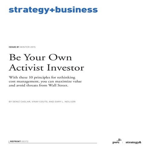 Be Your Own Activist Investor