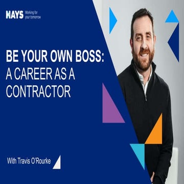 Be your own boss: a career as a contractor