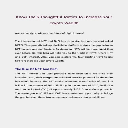 BF-Miniblog on NFTFi 