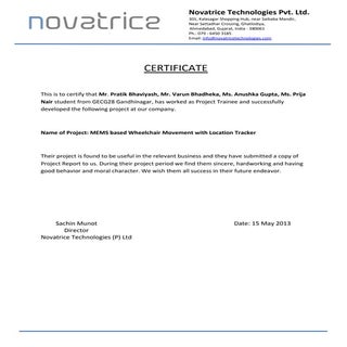 Training Project Cerfiticate - Whee...