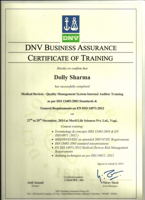 IQA Certificate Dolly PDF IQA Certificate Dolly PDF